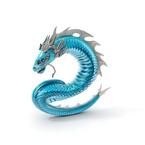 Majestic Serpent Dragon D Model Pack Low-poly 3D model
