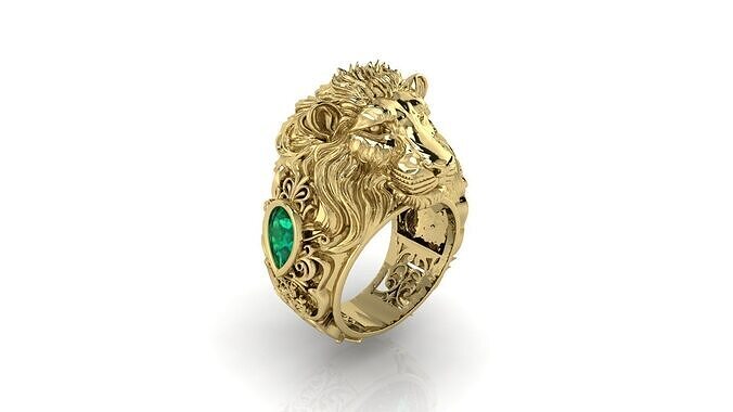 Lion Ring  3D print model
