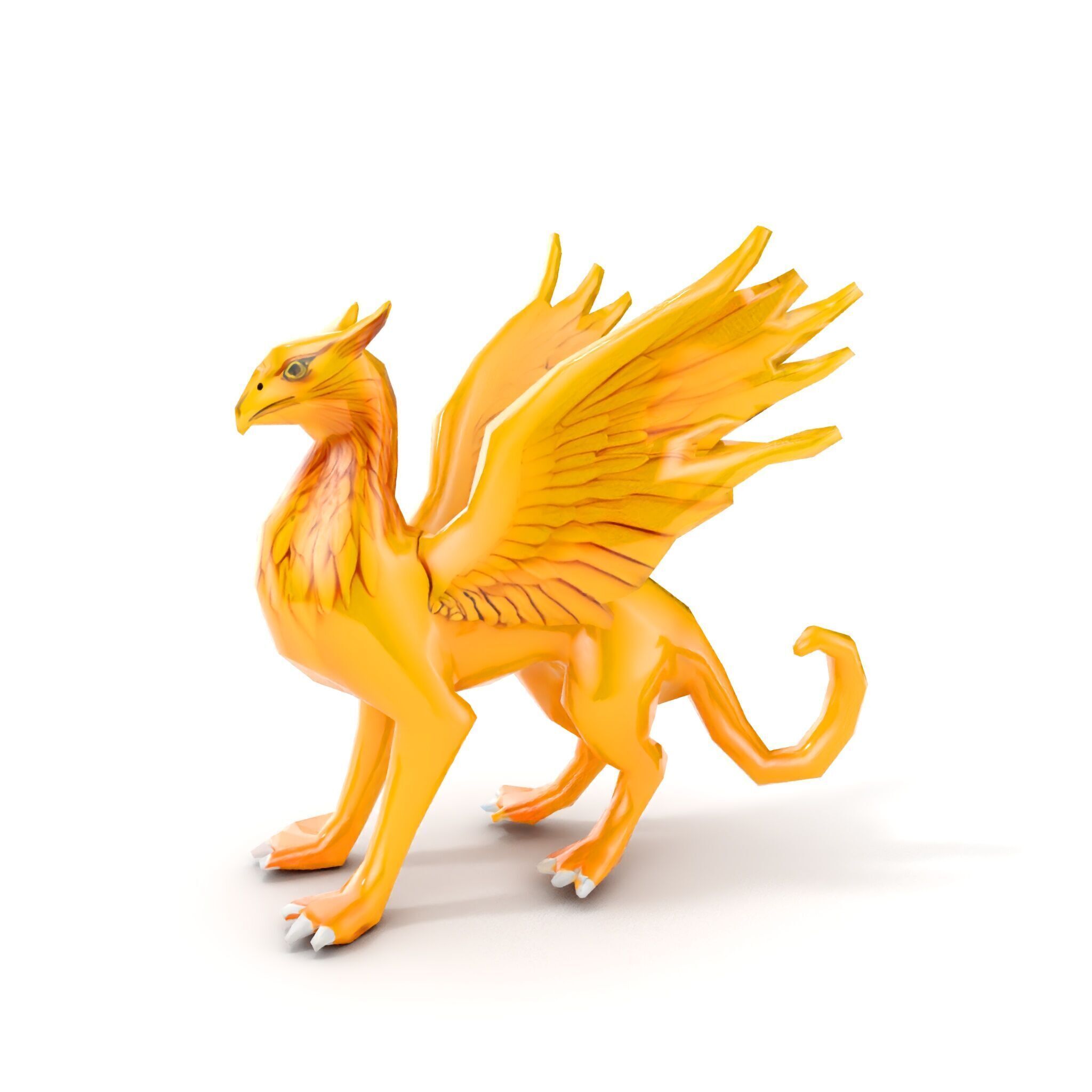 Golden Griffin Model Pack for Game and Animation Low-poly 3D model_13