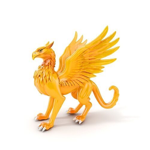 Golden Griffin Model Pack for Game and Animation Low-poly 3D model