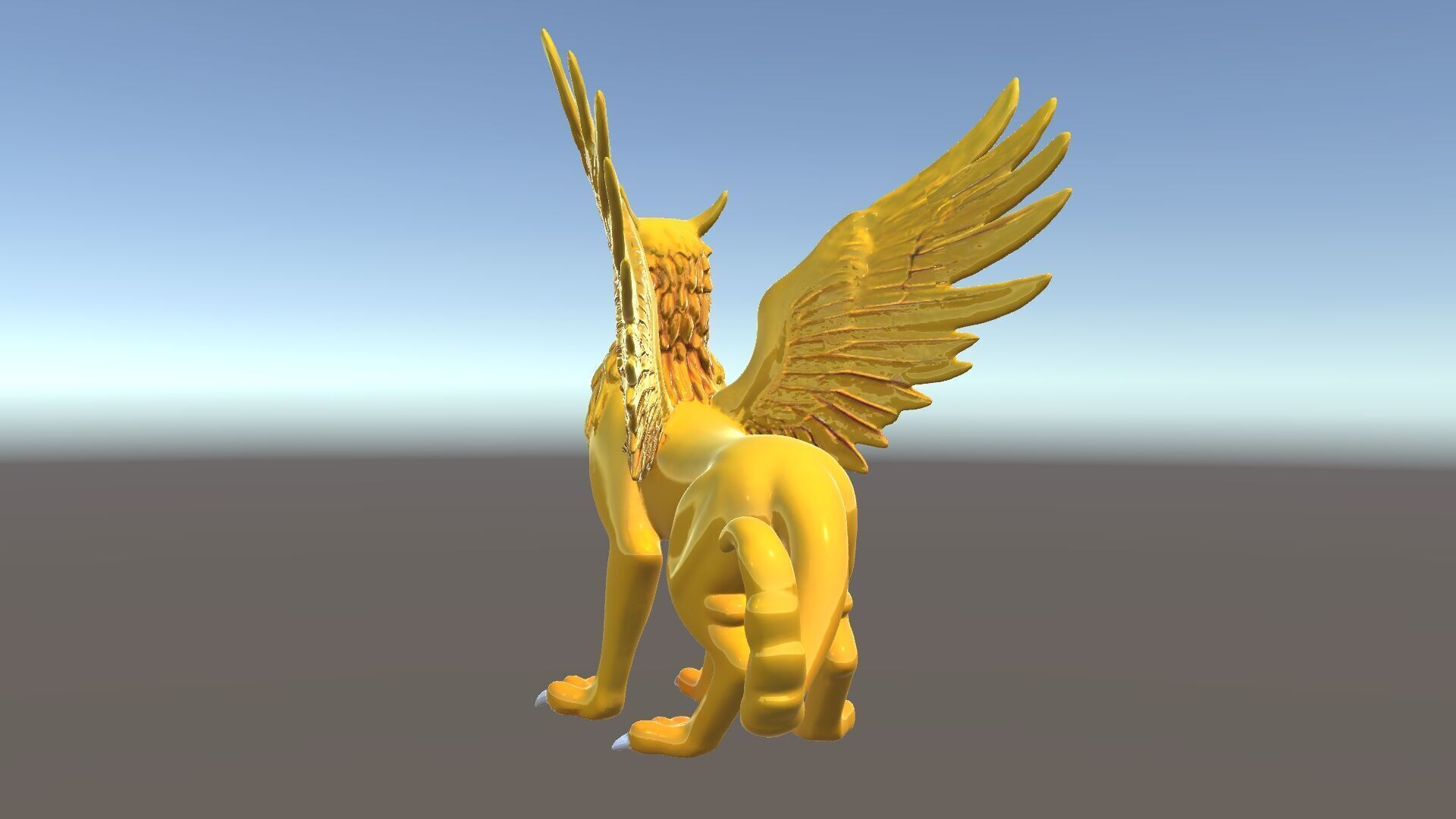 Golden Griffin Model Pack for Game and Animation Low-poly 3D model_5