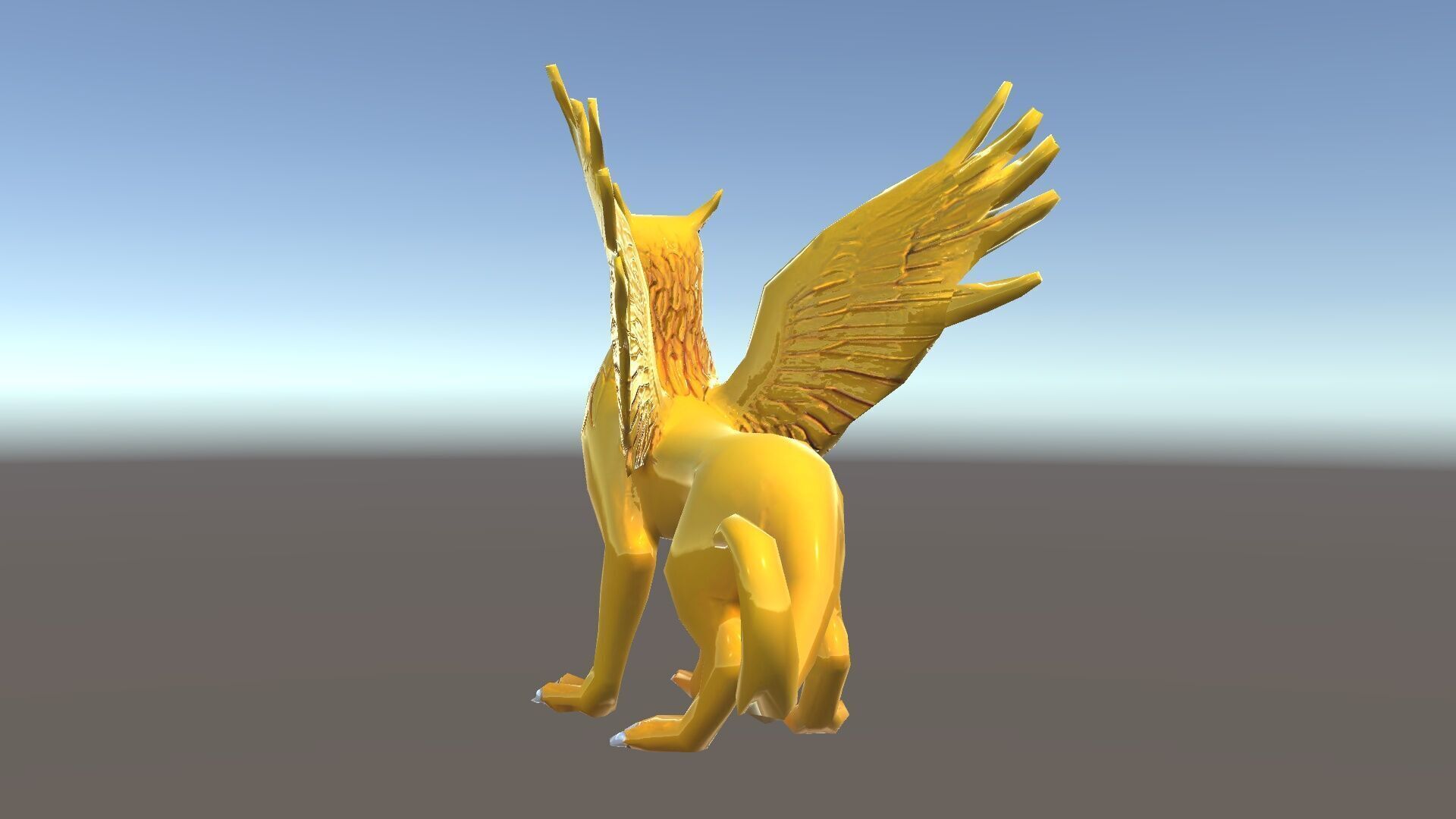 Golden Griffin Model Pack for Game and Animation Low-poly 3D model_34