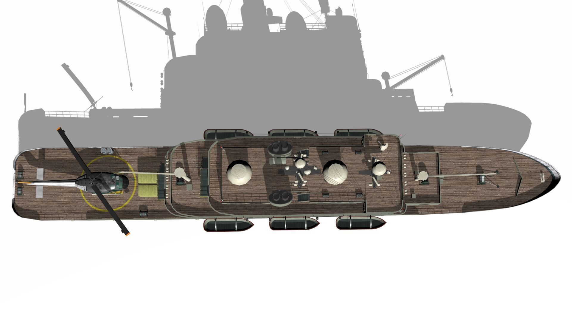 old ship Low-poly 3D model_9