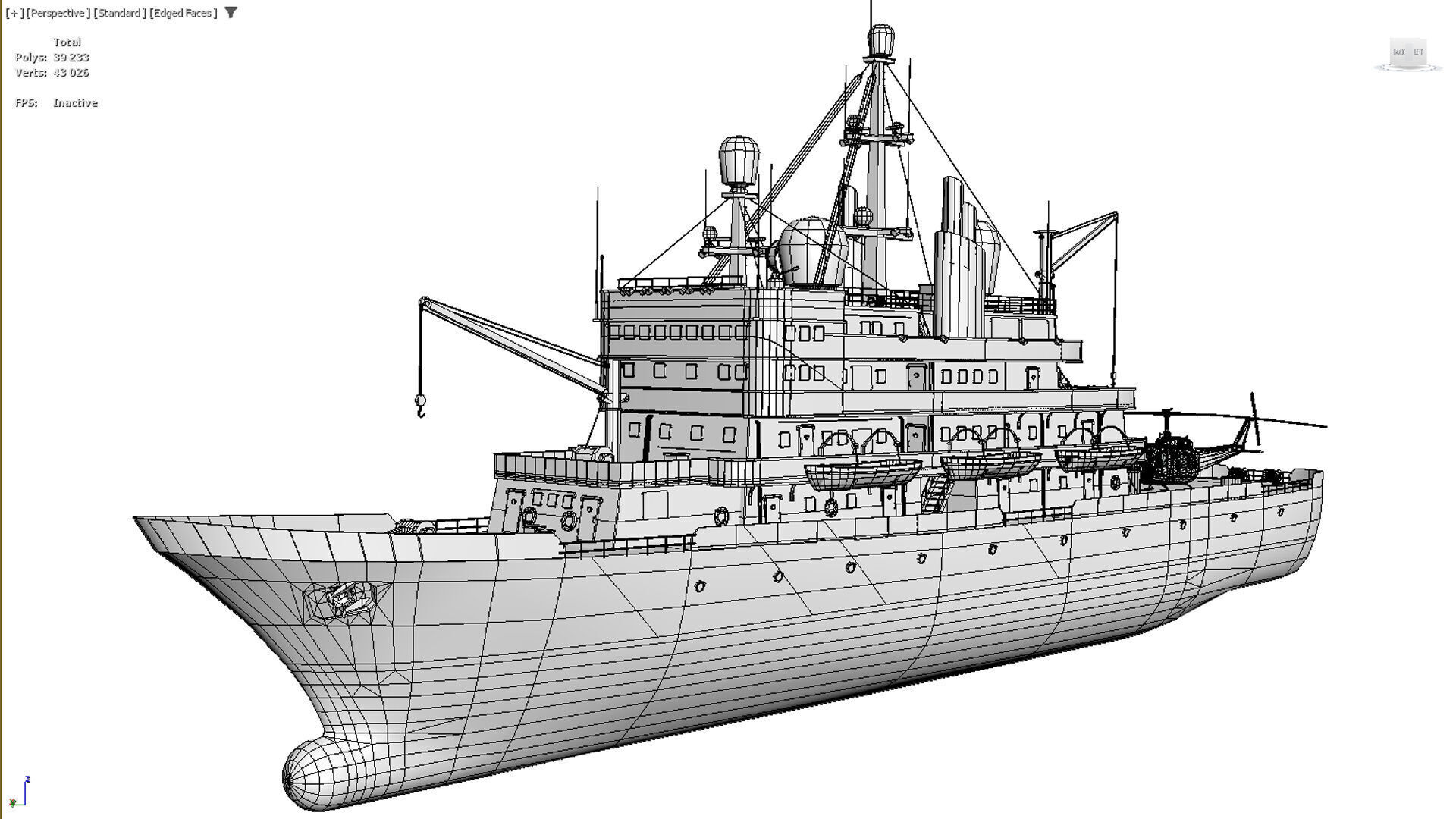 old ship Low-poly 3D model_11