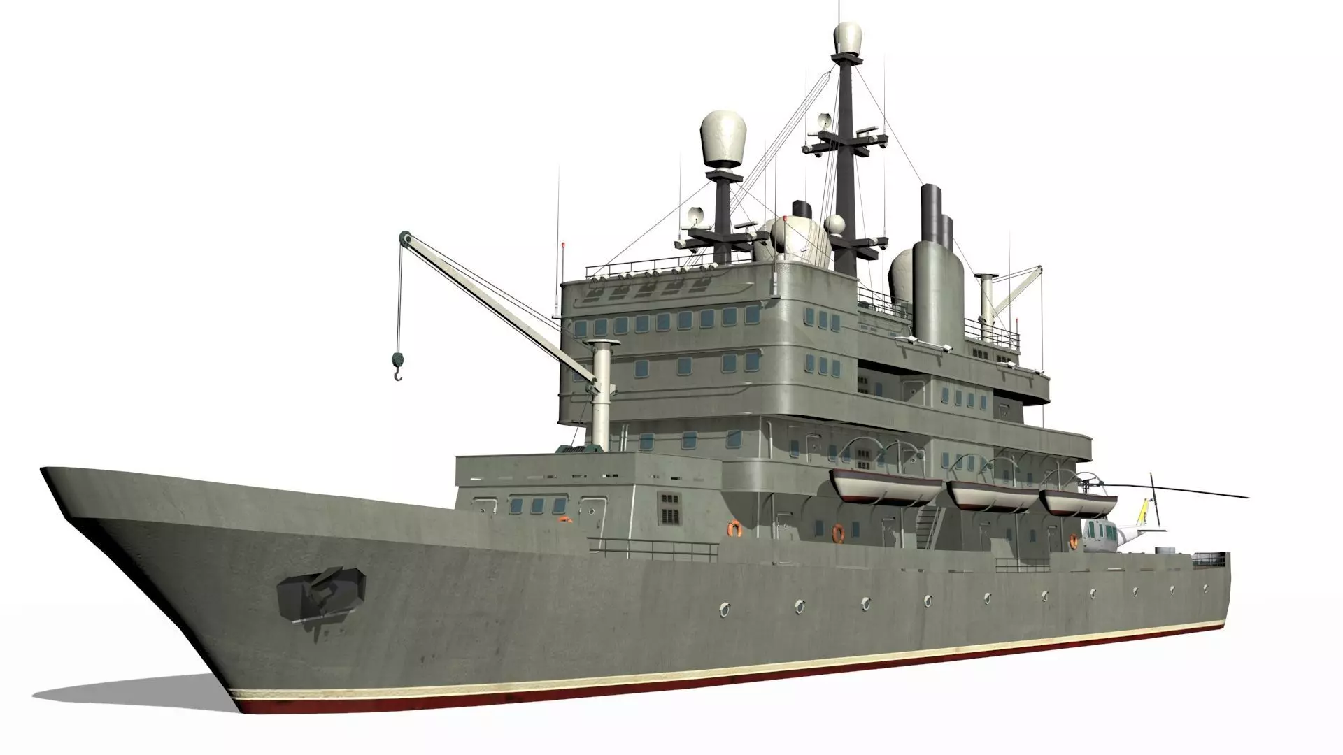 old ship Low-poly 3D model_0