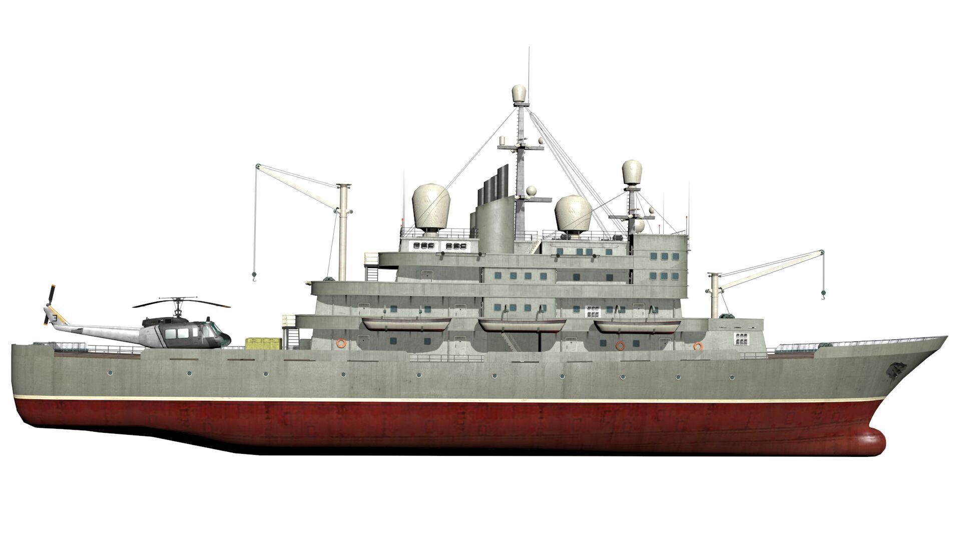 old ship Low-poly 3D model_8