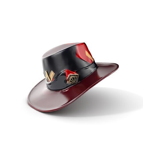 Stylish Fedora Hat Model Pack with Decorative Elements Low-poly 3D model