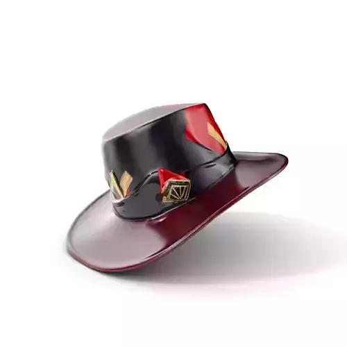 Stylish Fedora Hat Model Pack with Decorative Elements Low-poly 3D model