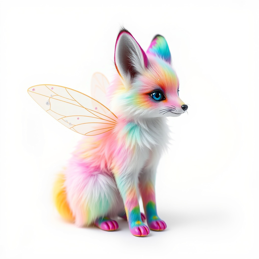 Fairy Fox Model Pack with Vibrant Fur and Wings Low-poly 3D model_2