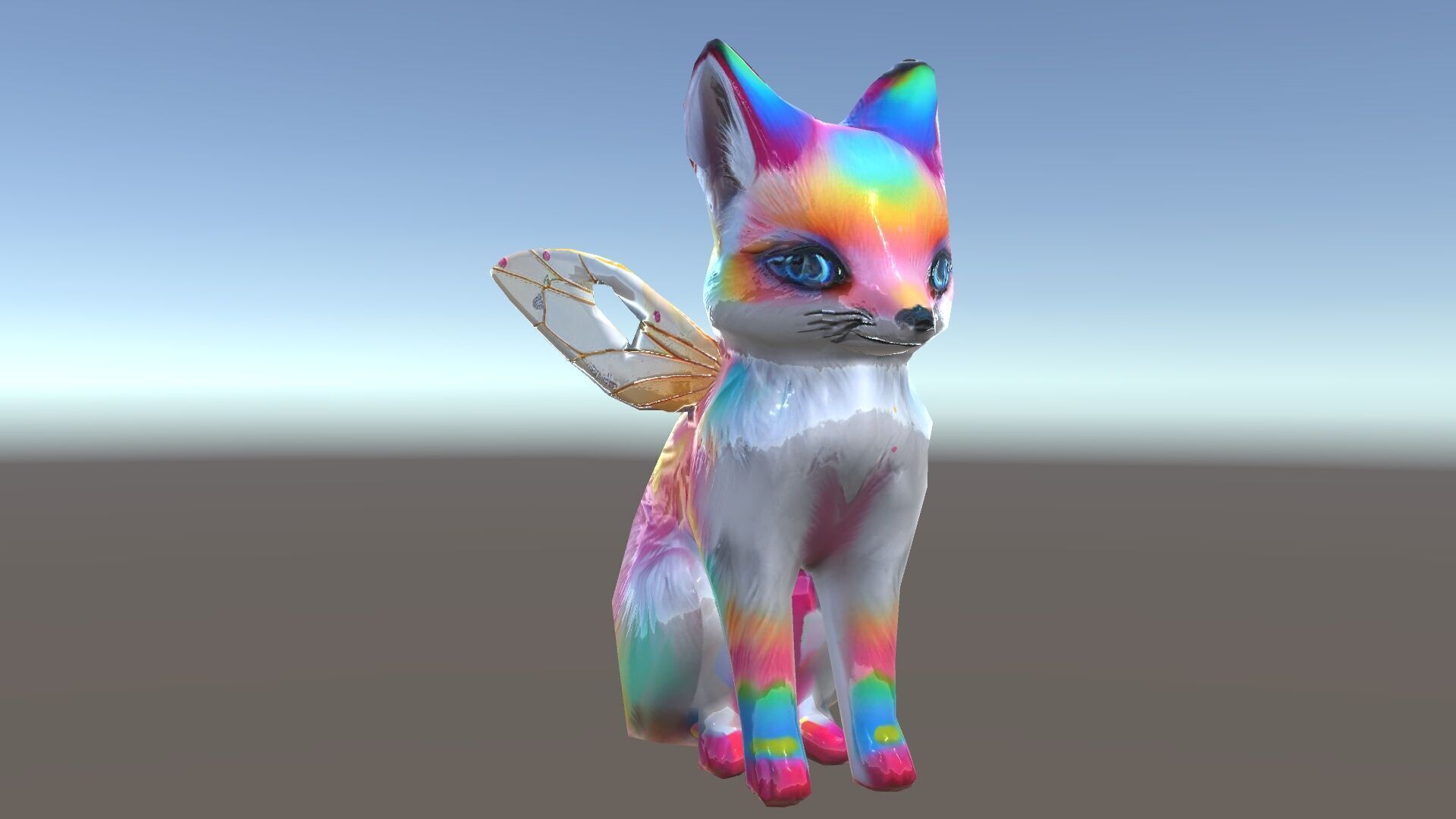 Fairy Fox Model Pack with Vibrant Fur and Wings Low-poly 3D model_35