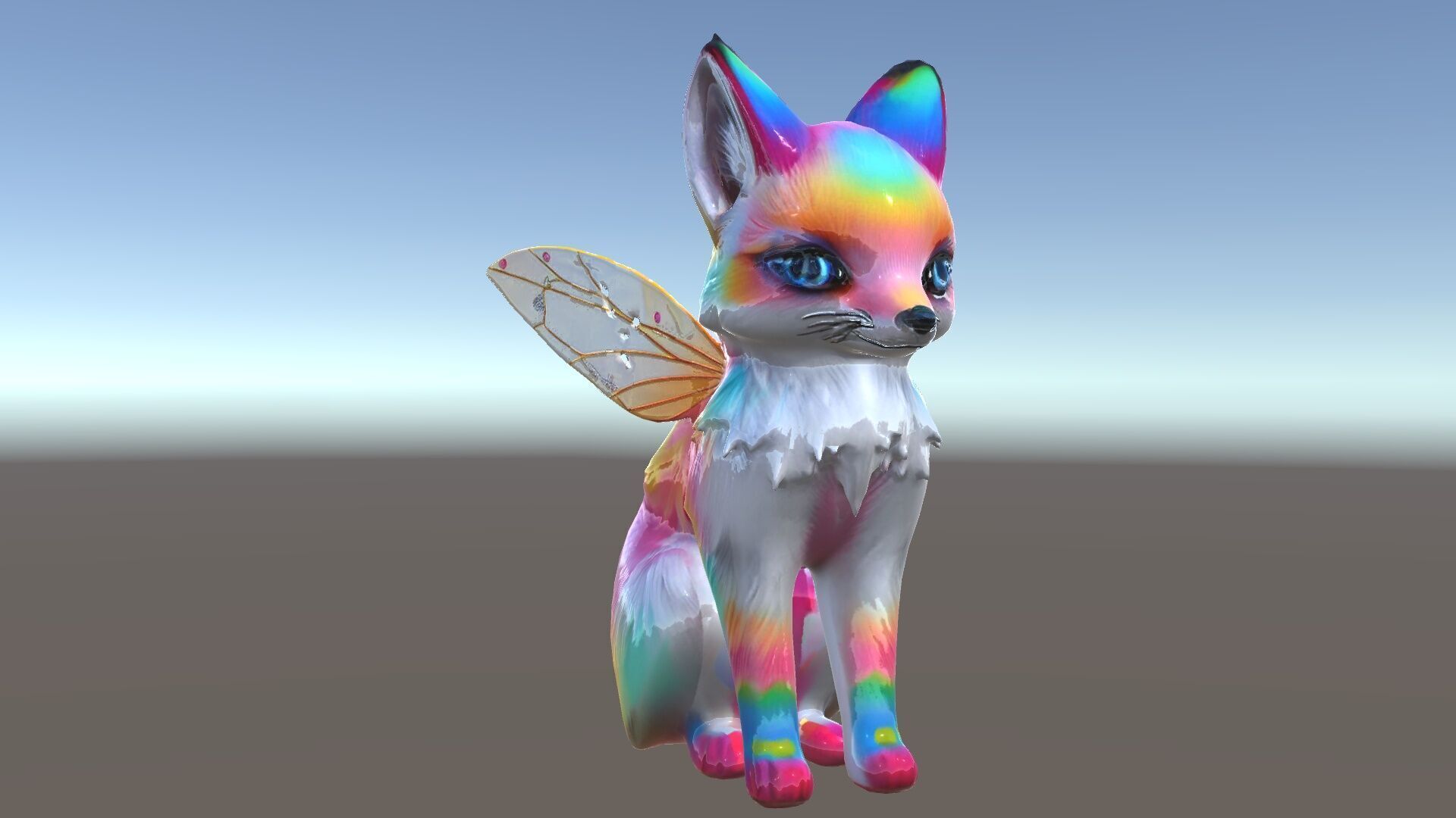 Fairy Fox Model Pack with Vibrant Fur and Wings Low-poly 3D model_34