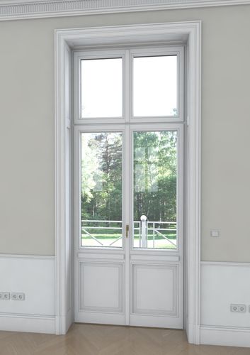 wood door window Skirting boards 3D model