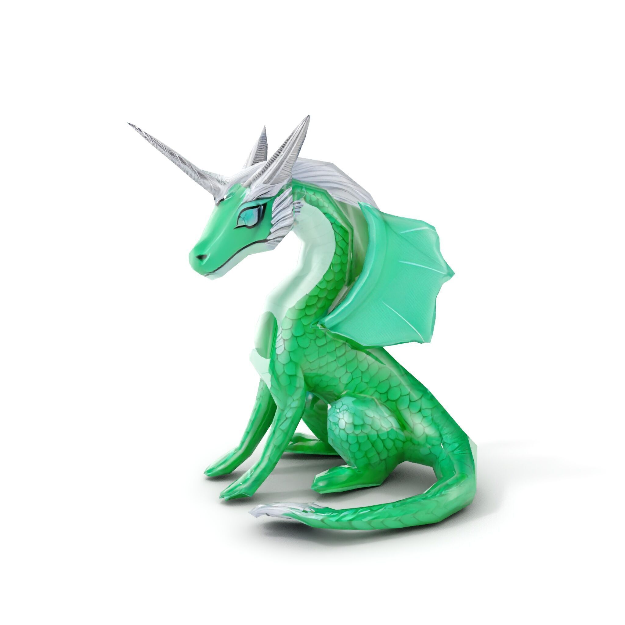 Fantasy Dragon Unicorn Model Pack Low-poly 3D model_7
