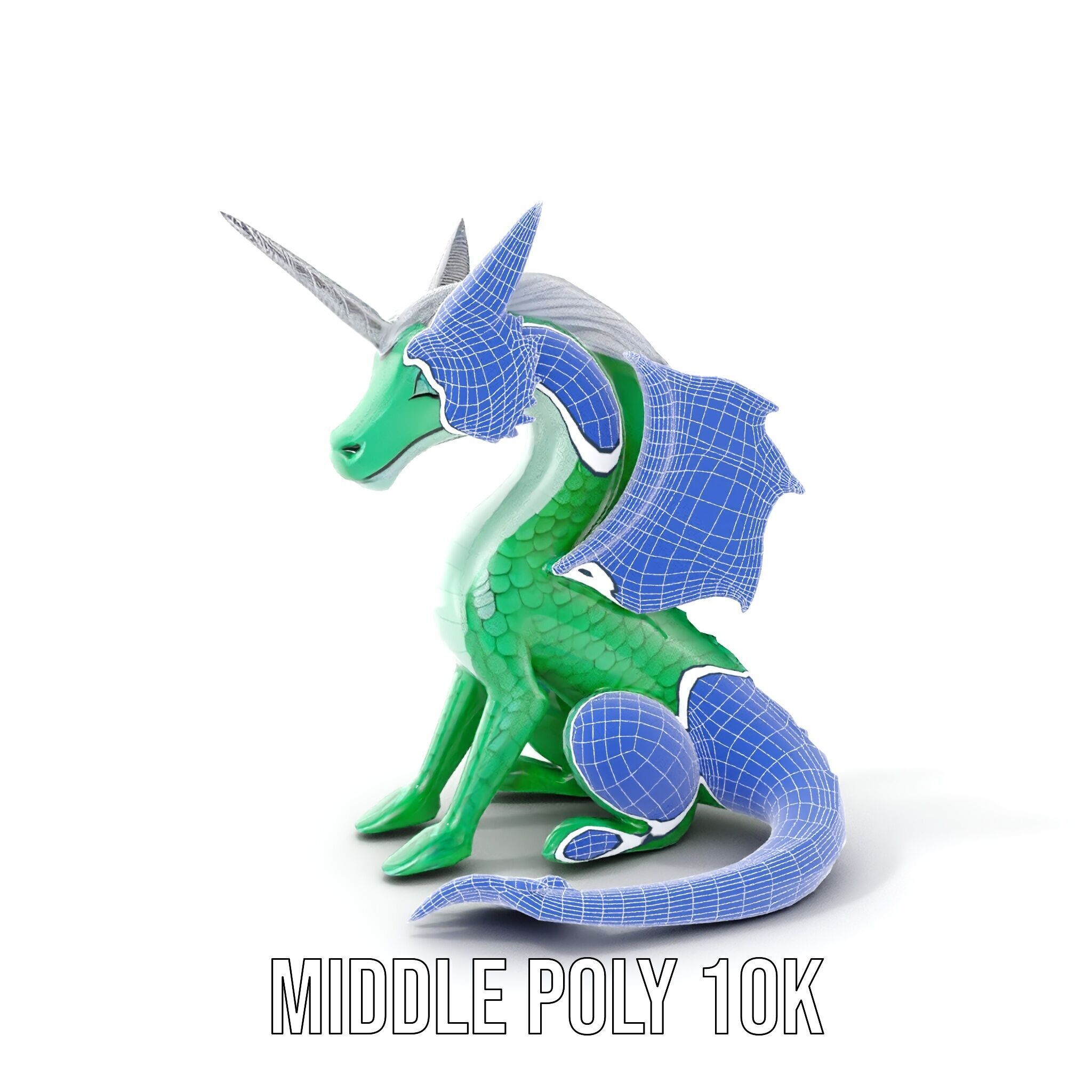 Fantasy Dragon Unicorn Model Pack Low-poly 3D model_12