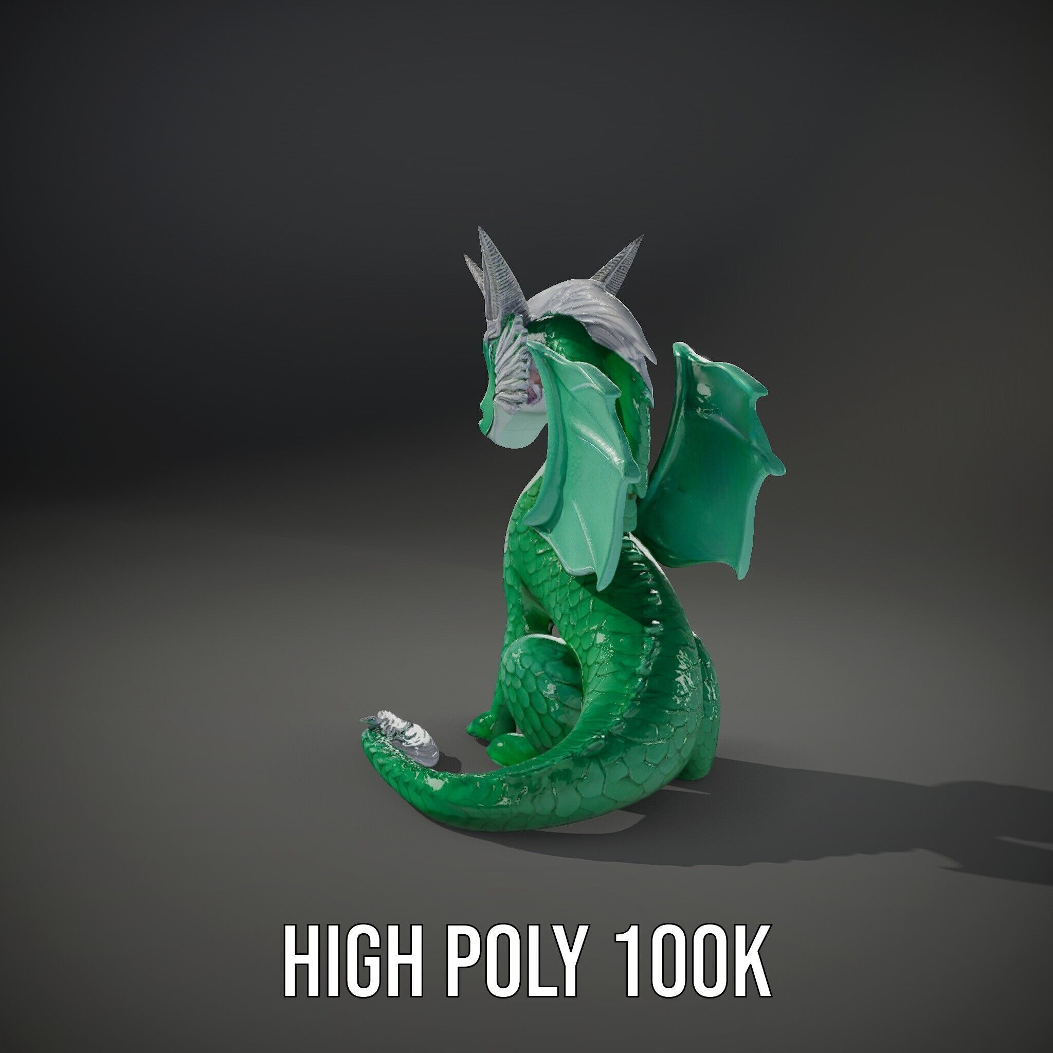 Fantasy Dragon Unicorn Model Pack Low-poly 3D model_11