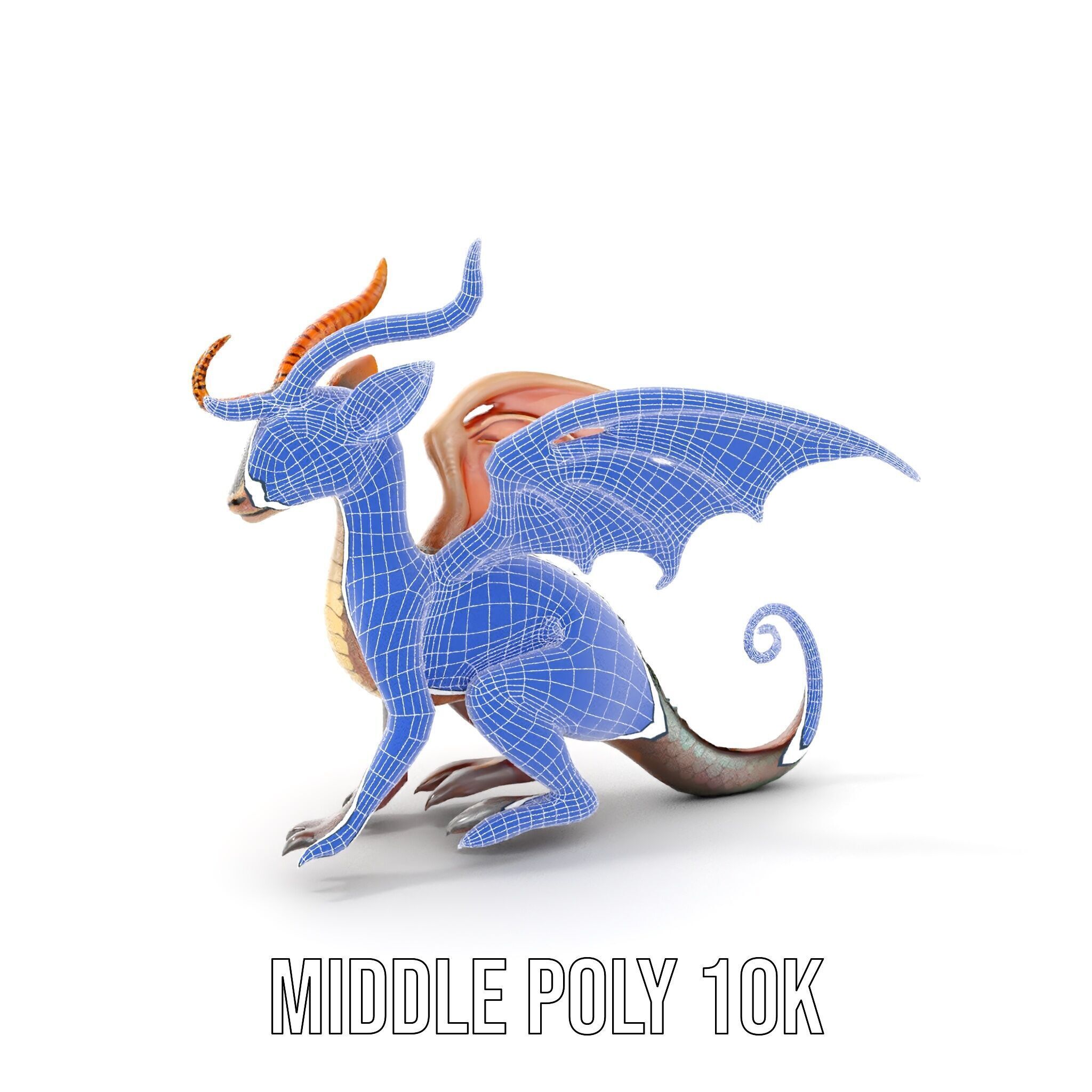 Dragon Creature Model Pack with PBR Textures Low-poly 3D model_28