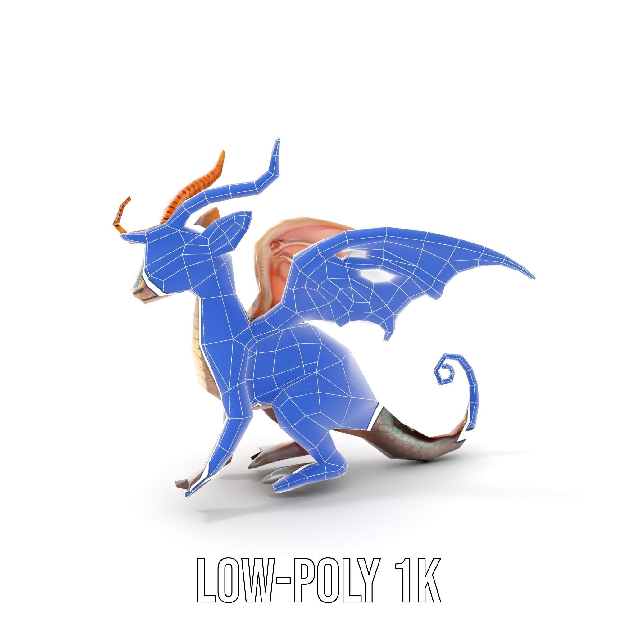 Dragon Creature Model Pack with PBR Textures Low-poly 3D model_21