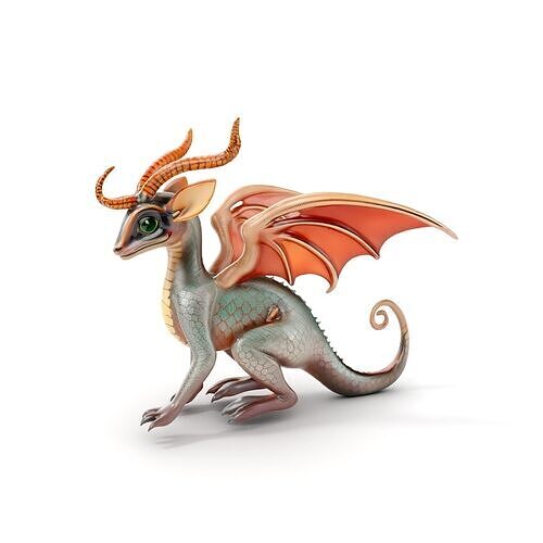 Dragon Creature Model Pack with PBR Textures Low-poly 3D model