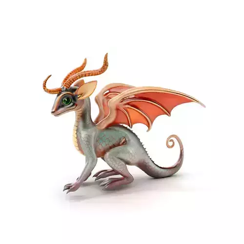 Dragon Creature Model Pack with PBR Textures Low-poly 3D model