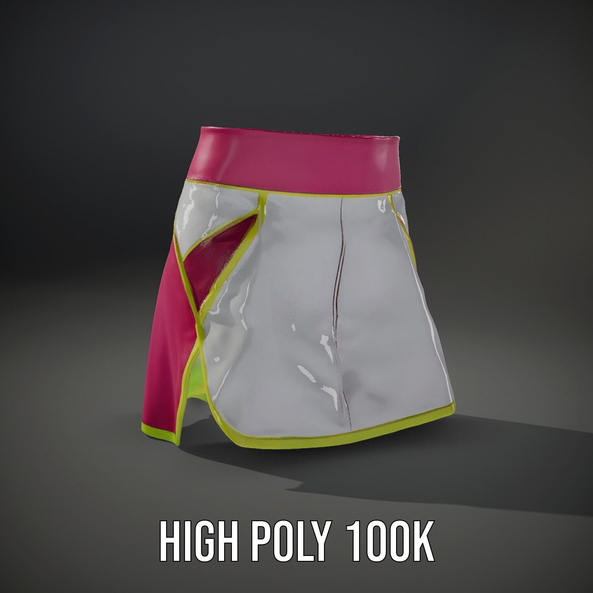 Colorful Athletic Skirt D model pack Low-poly 3D model_11