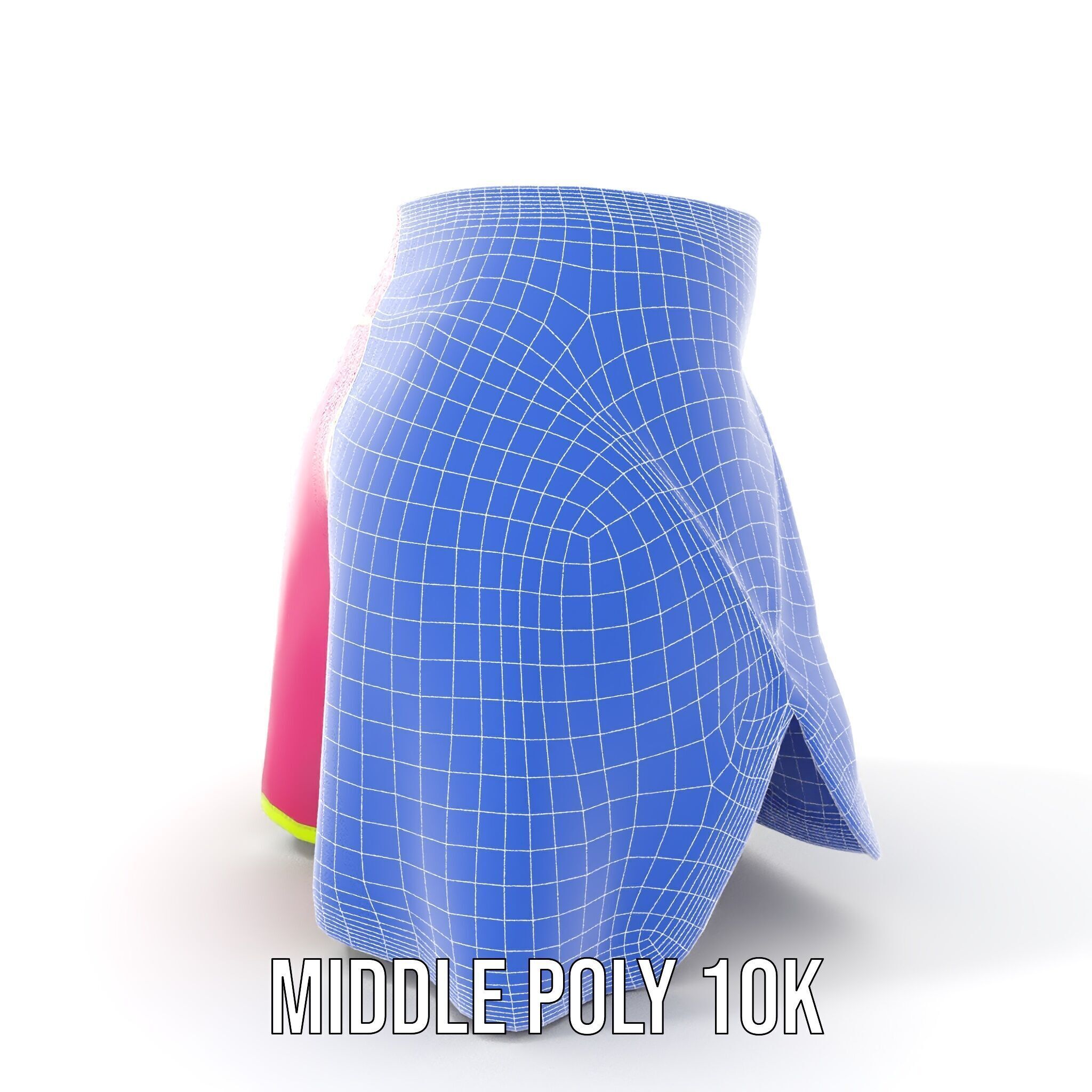 Colorful Athletic Skirt D model pack Low-poly 3D model_6