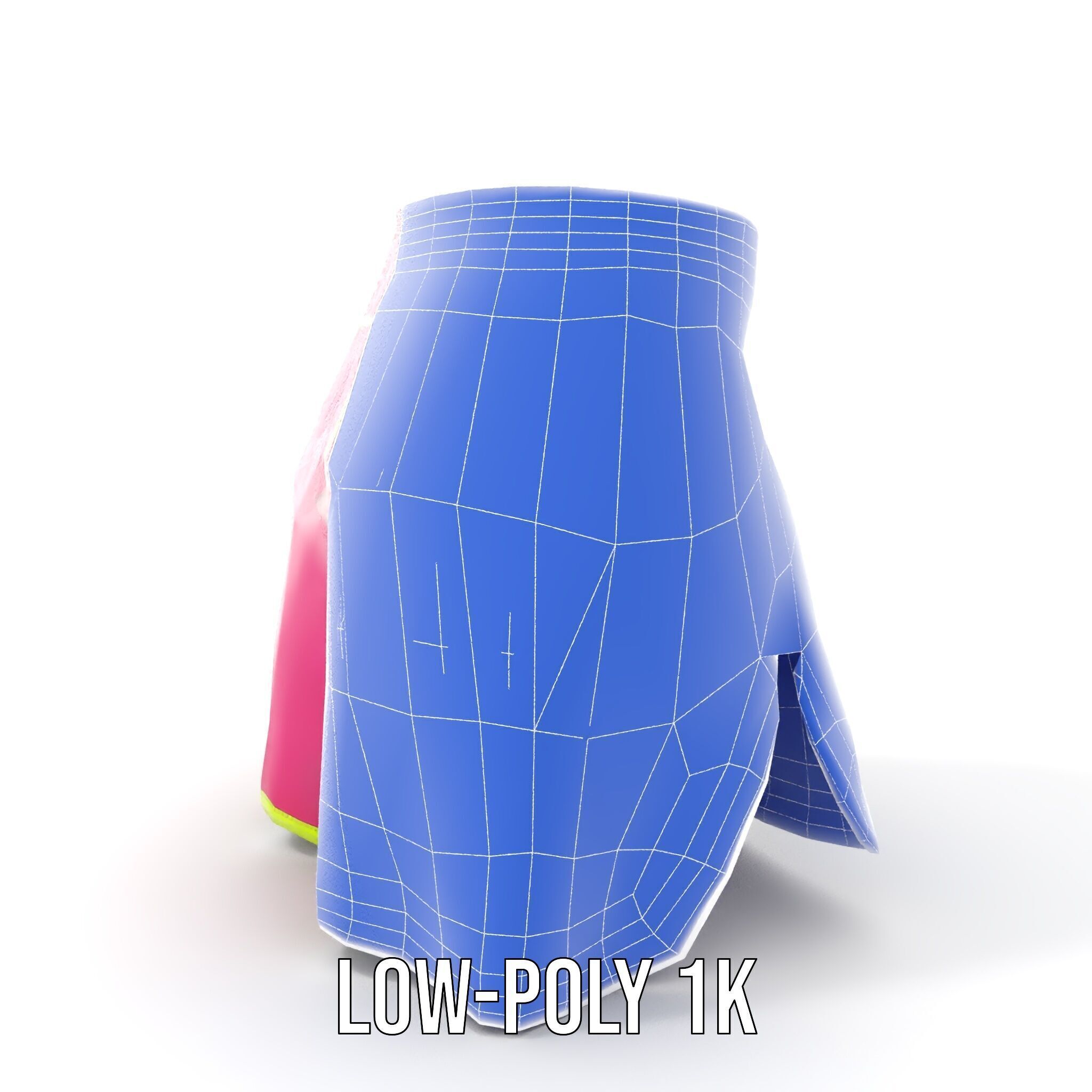 Colorful Athletic Skirt D model pack Low-poly 3D model_7
