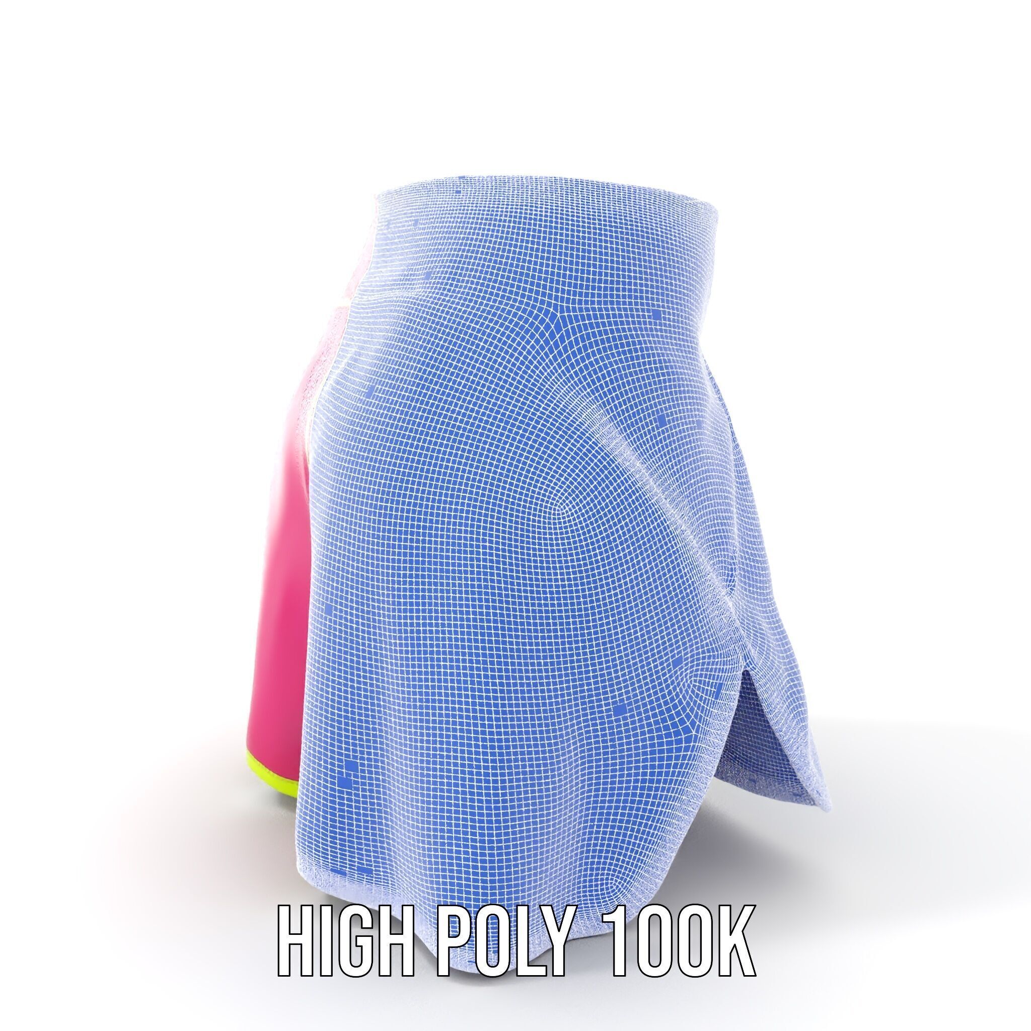 Colorful Athletic Skirt D model pack Low-poly 3D model_4