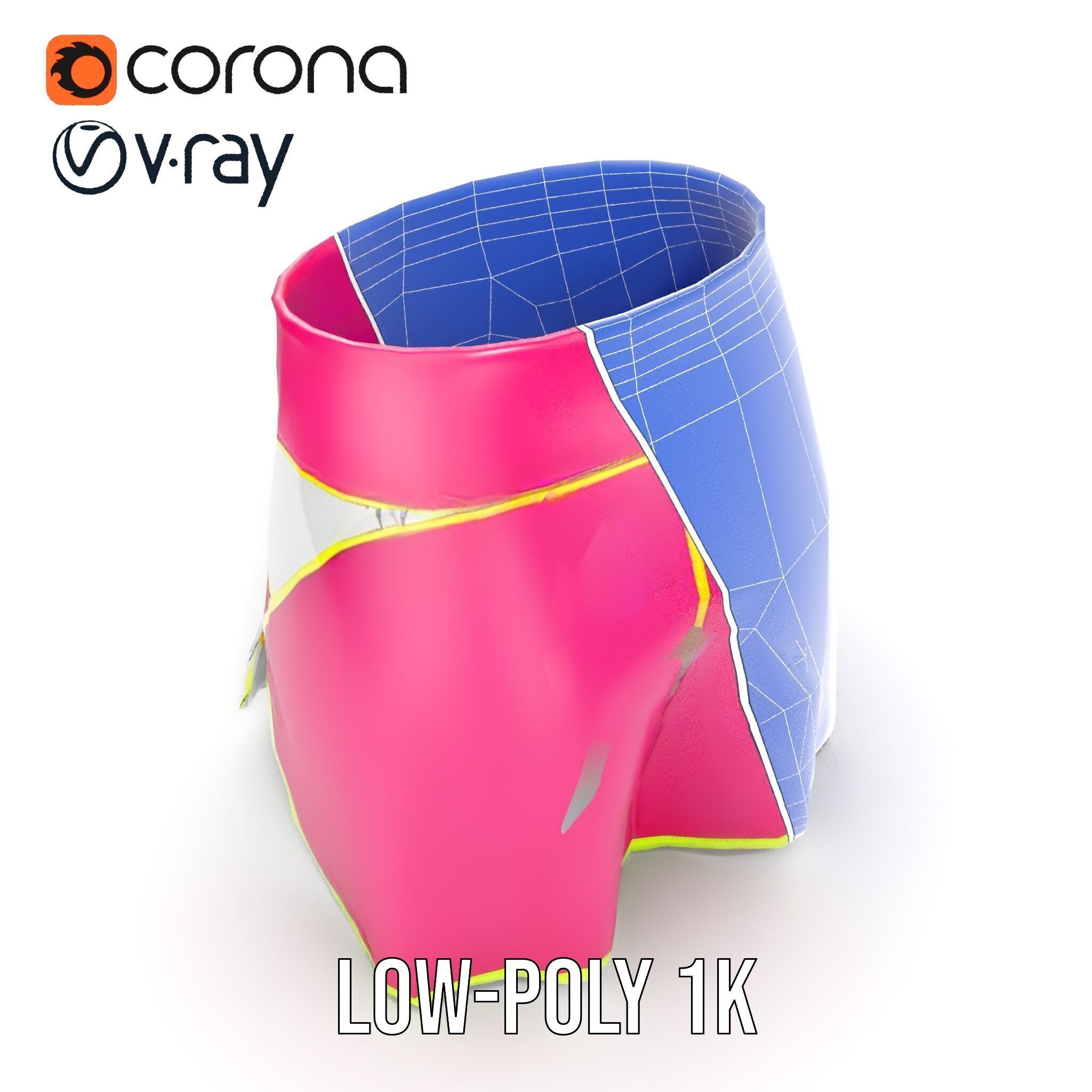 Colorful Athletic Skirt D model pack Low-poly 3D model_26