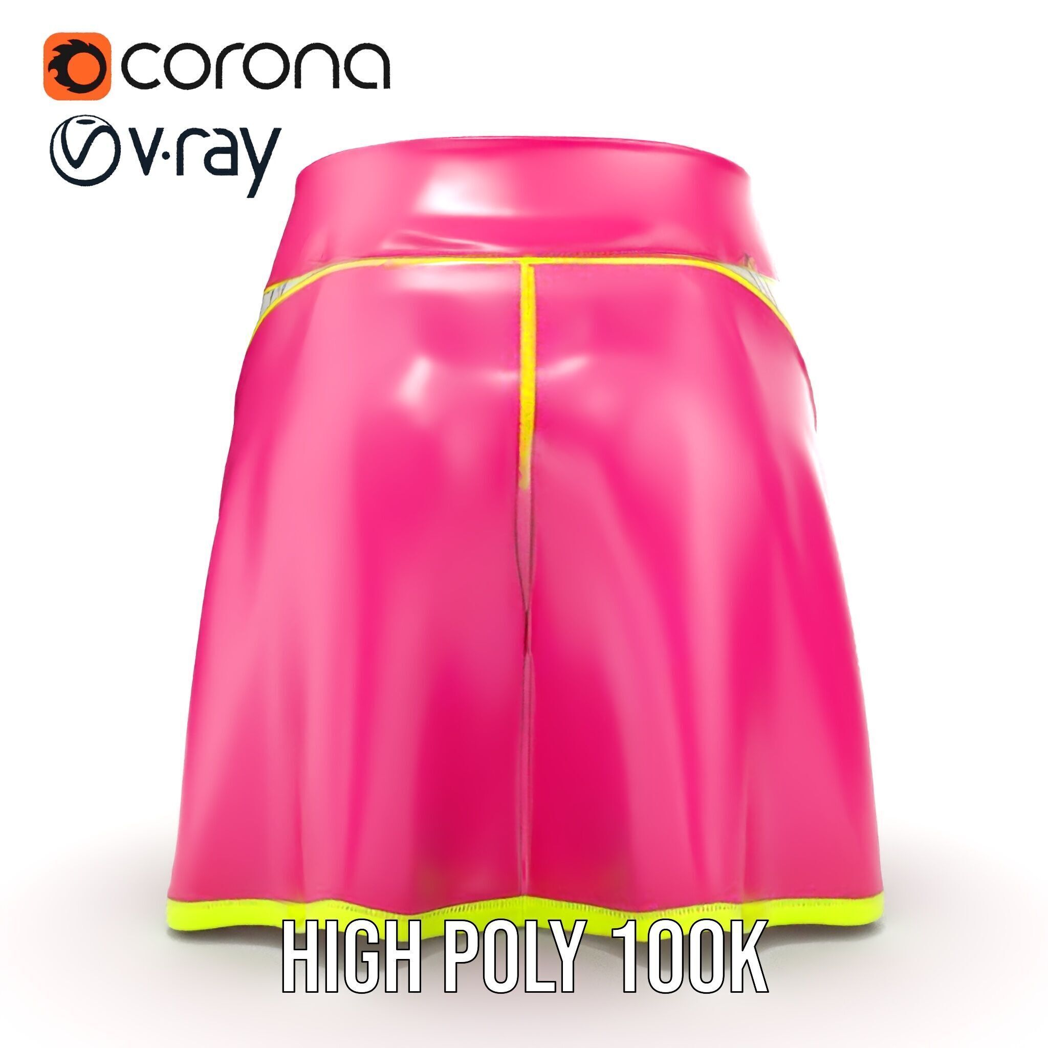 Colorful Athletic Skirt D model pack Low-poly 3D model_33