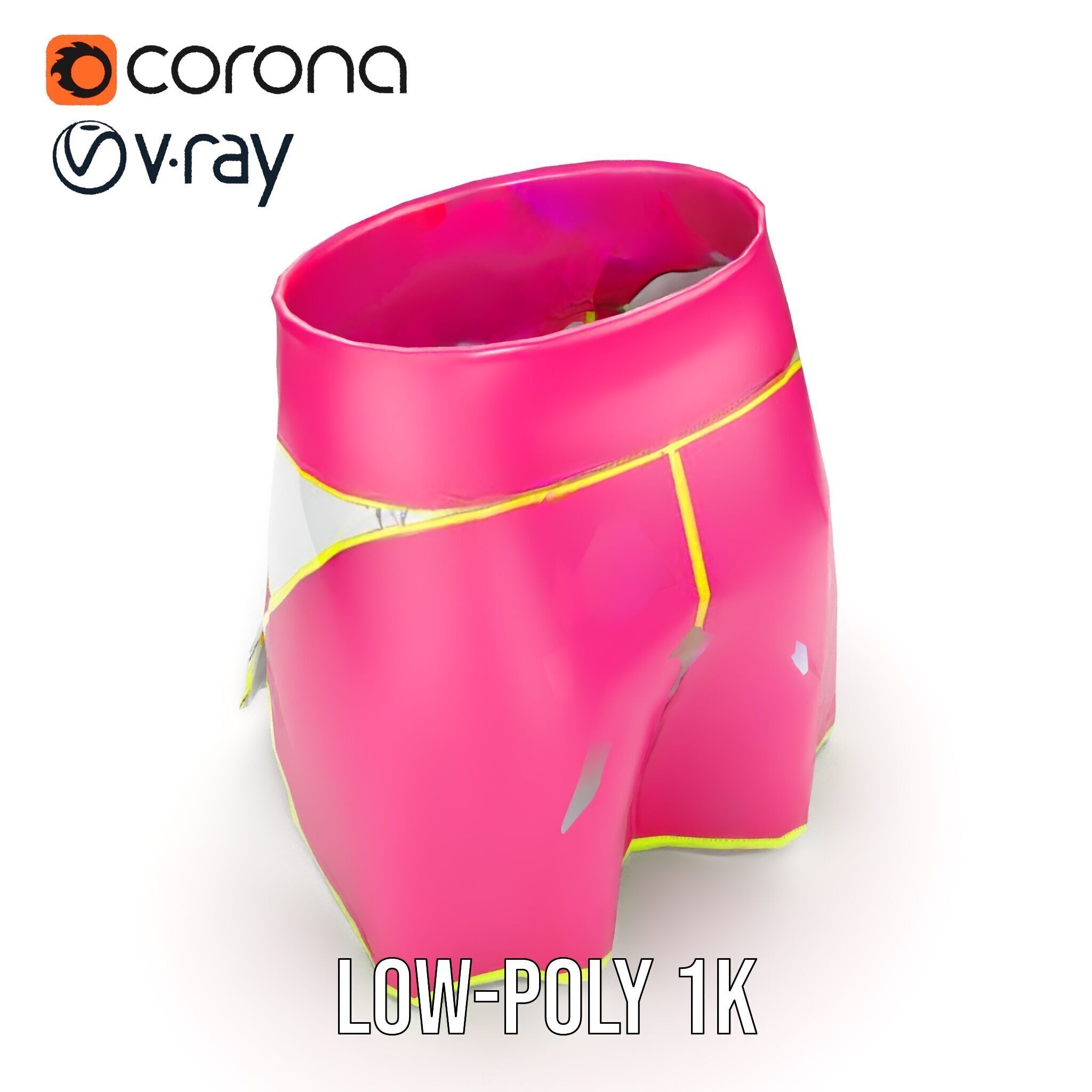 Colorful Athletic Skirt D model pack Low-poly 3D model_18