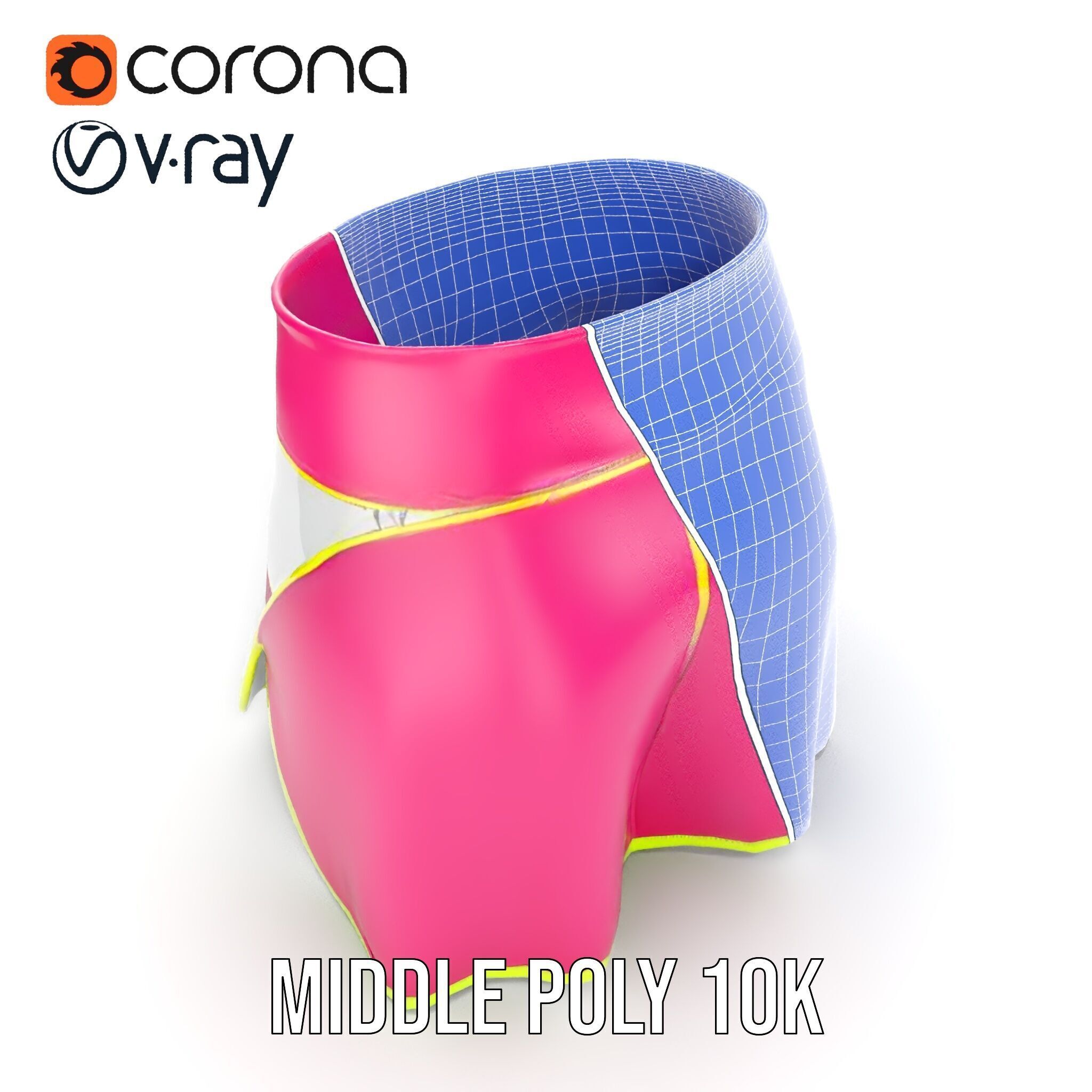 Colorful Athletic Skirt D model pack Low-poly 3D model_28