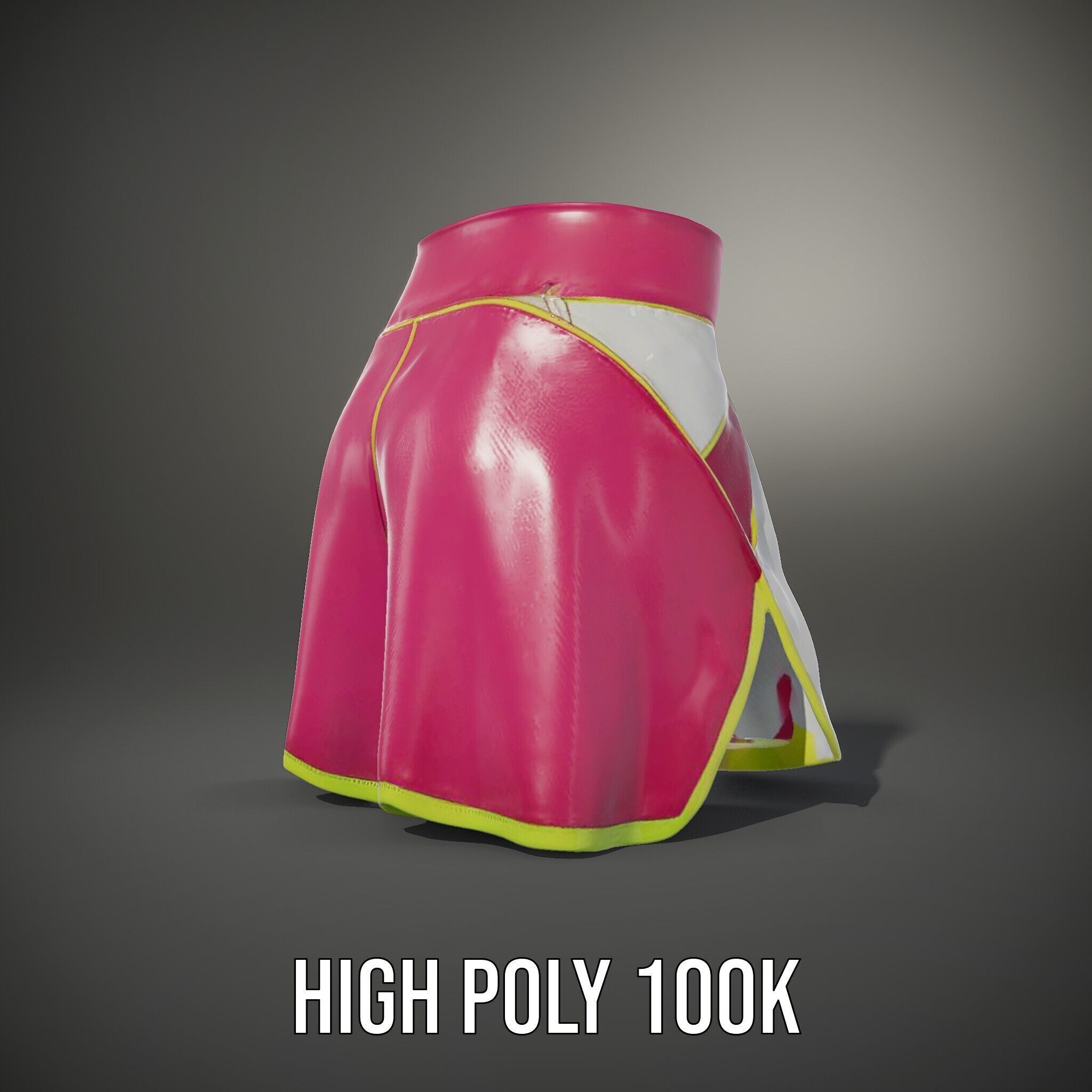 Colorful Athletic Skirt D model pack Low-poly 3D model_8