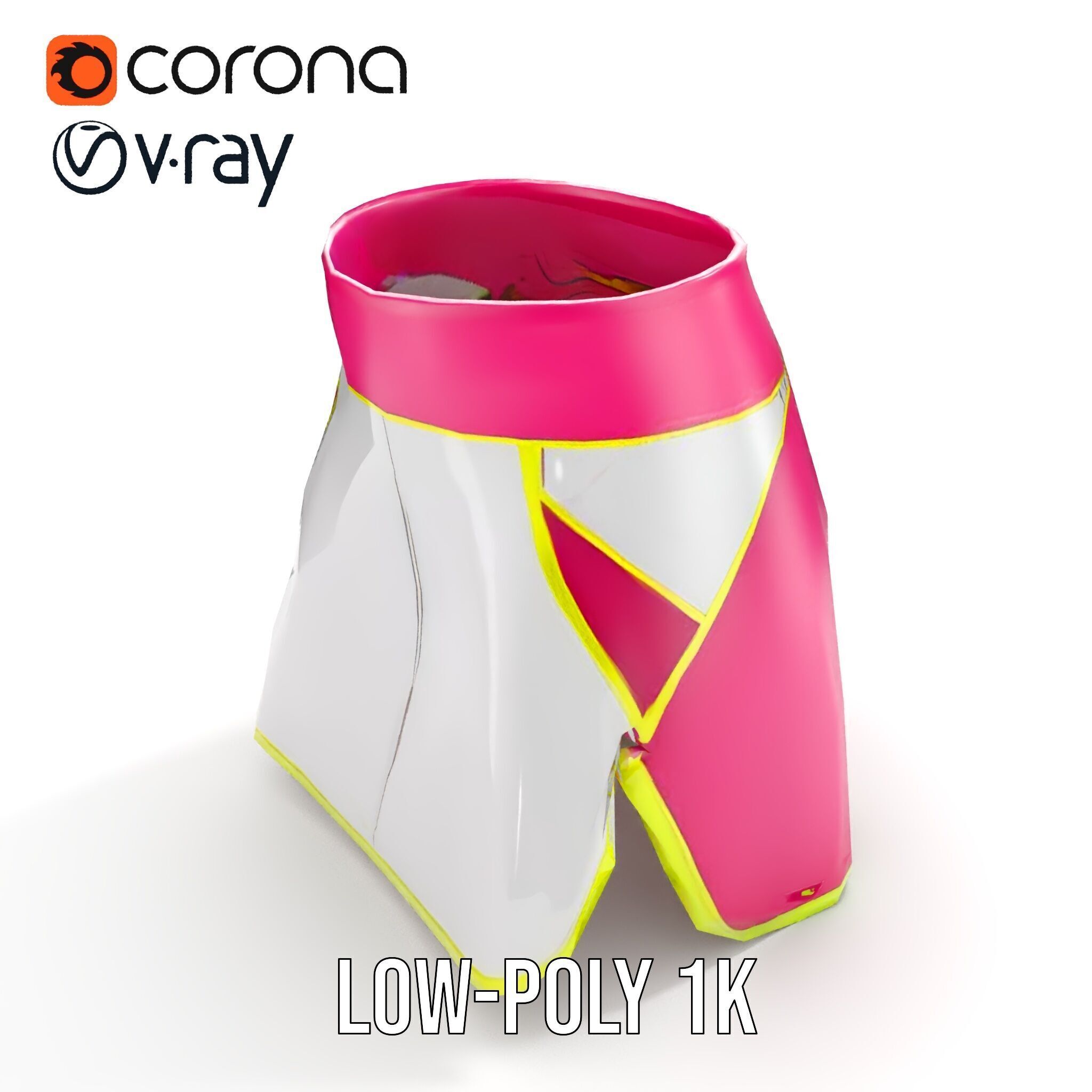 Colorful Athletic Skirt D model pack Low-poly 3D model_21