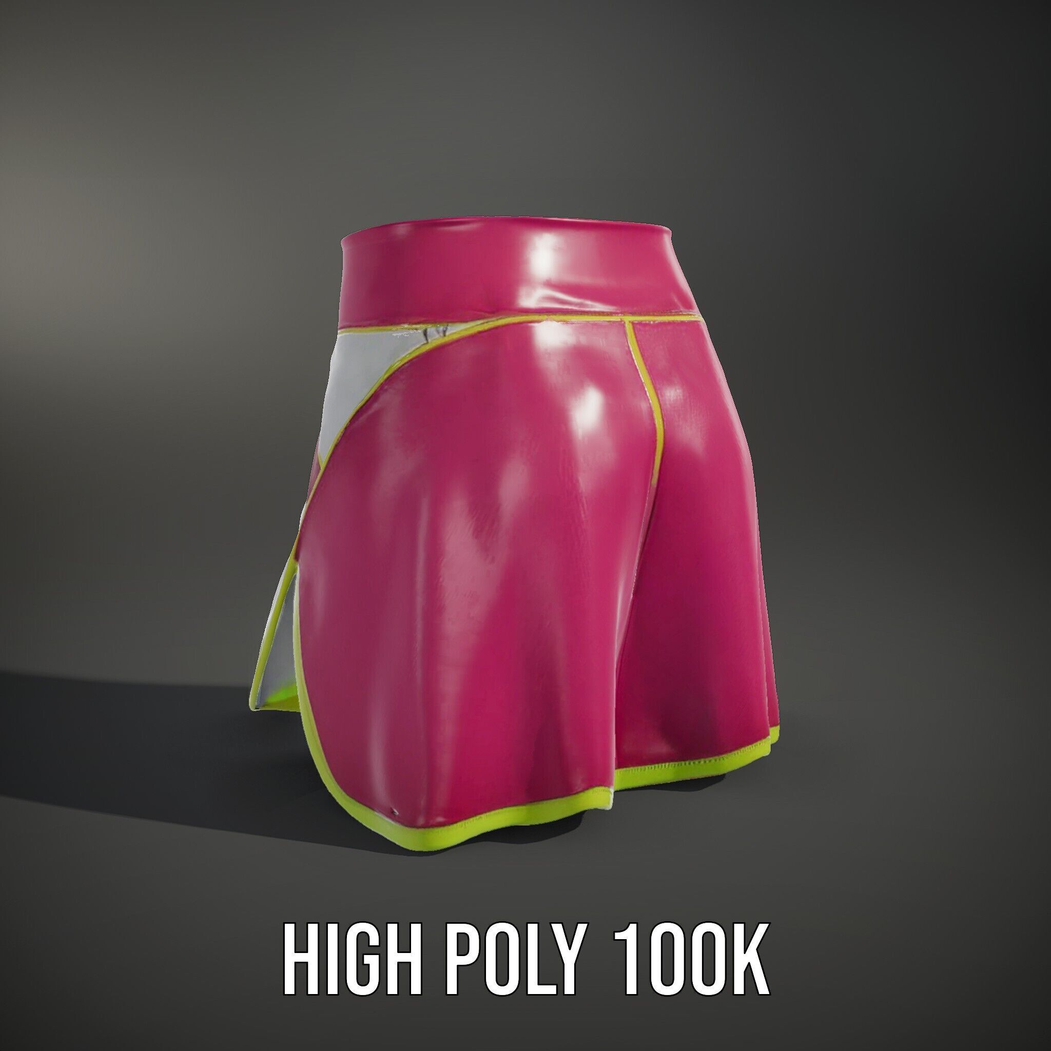 Colorful Athletic Skirt D model pack Low-poly 3D model_14