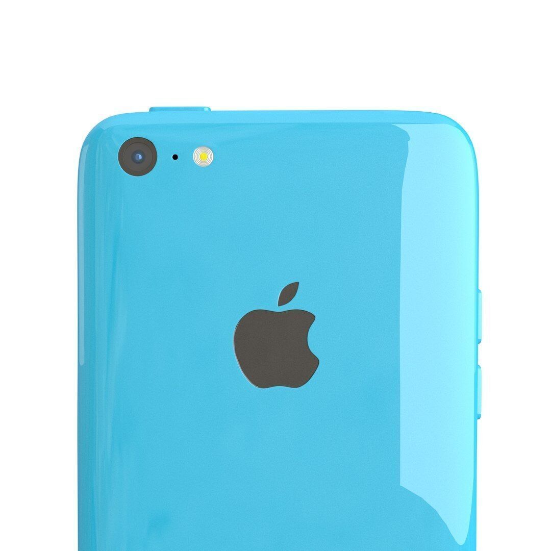 Apple iPhone 5c blue 3D model_4