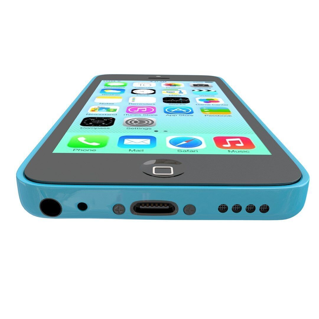 Apple iPhone 5c blue 3D model_5
