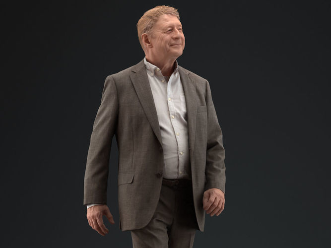 00048PaBsschop011 Man In Suit Walking Pre Posed 3D Model 3D model