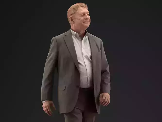 00048PaBsschop011 Man In Suit Walking Pre Posed 3D Model 3D model