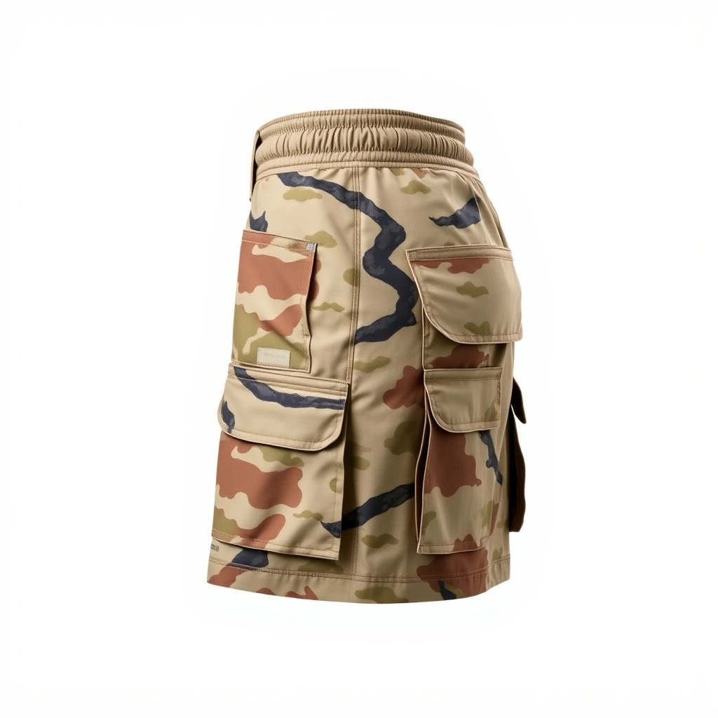 Camouflage Cargo Skirt D Model Pack Low-poly 3D model_2