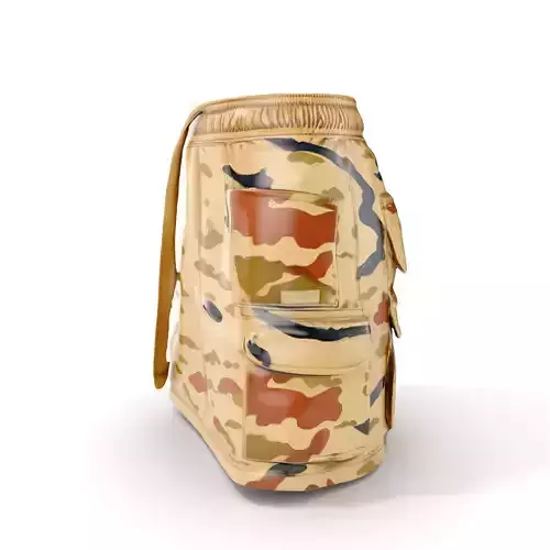 Camouflage Cargo Skirt D Model Pack Low-poly 3D model