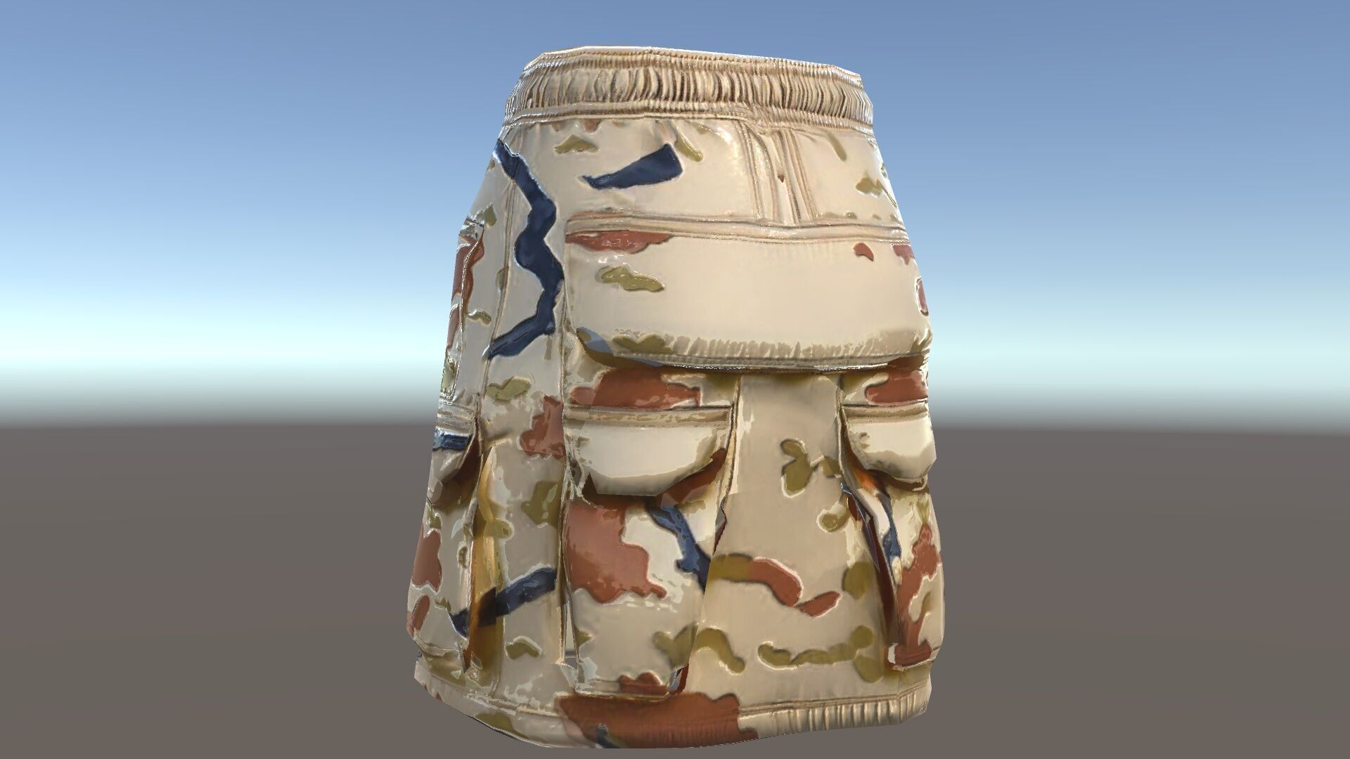 Camouflage Cargo Skirt D Model Pack Low-poly 3D model_35
