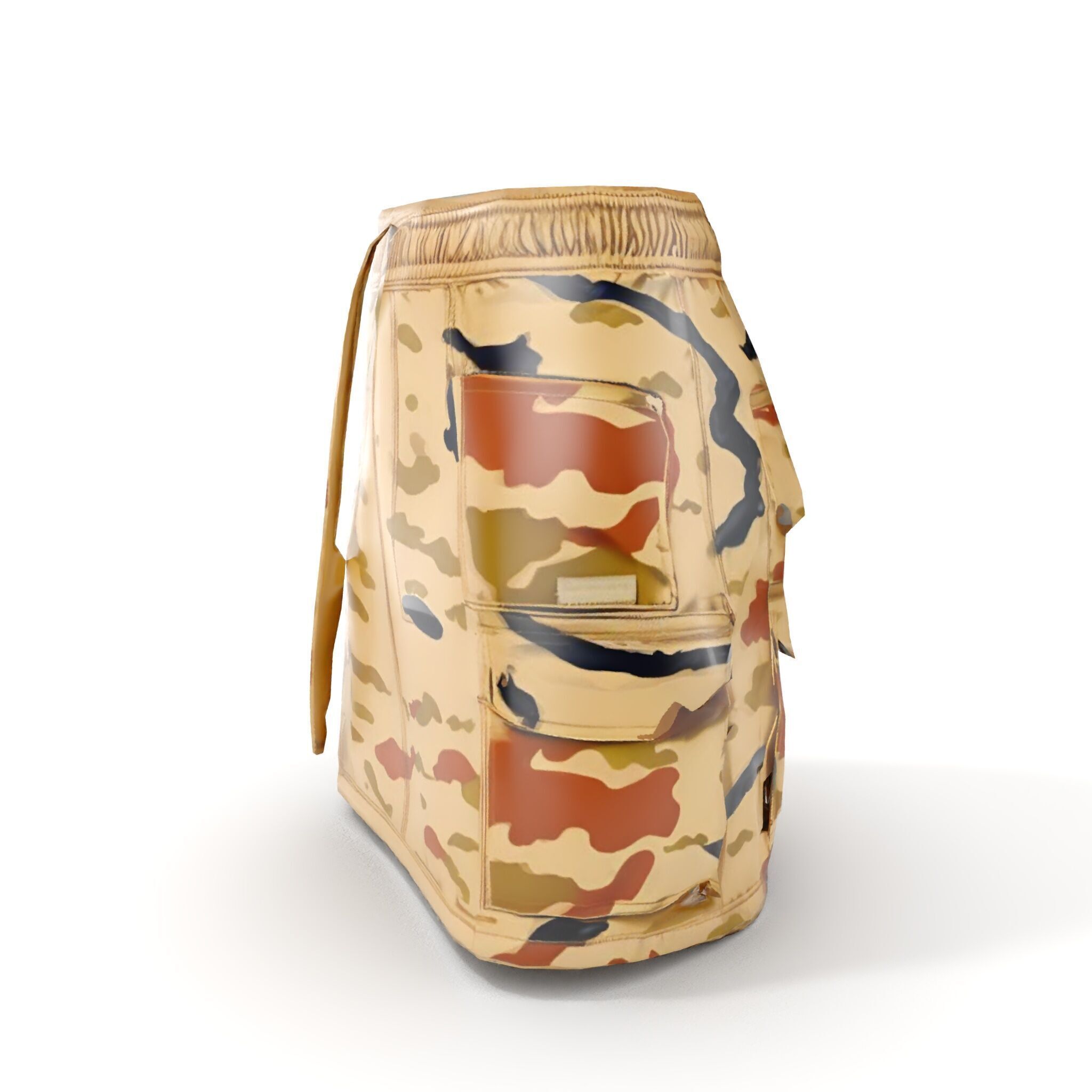 Camouflage Cargo Skirt D Model Pack Low-poly 3D model_7