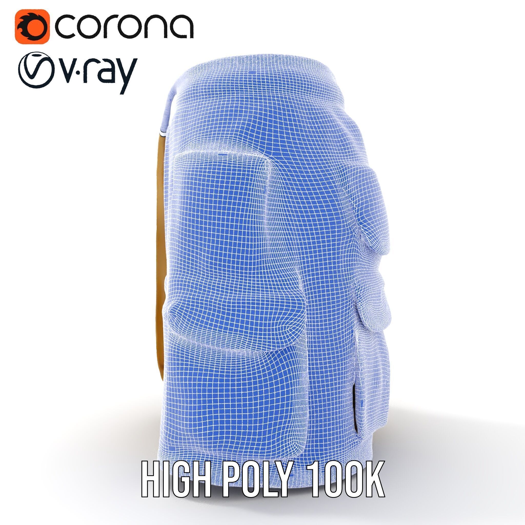 Camouflage Cargo Skirt D Model Pack Low-poly 3D model_37