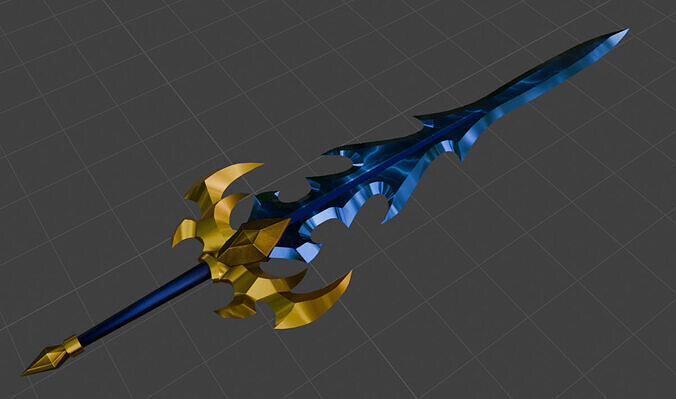 Lightning-Sword Low-poly 3D model