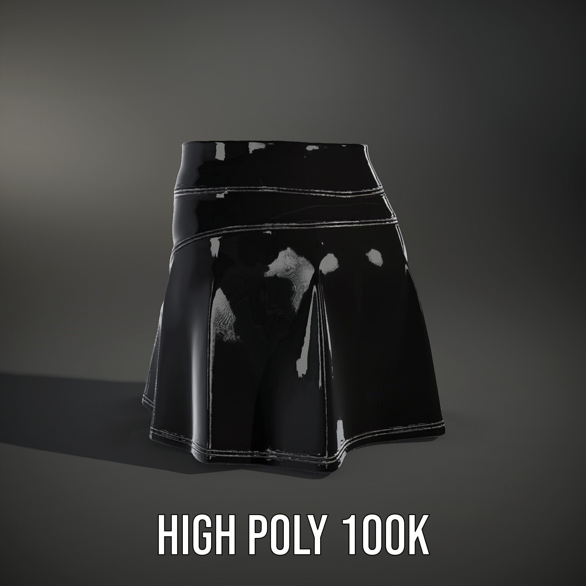 Elegant Skirt model pack for Fashion Visualization Low-poly 3D model_14