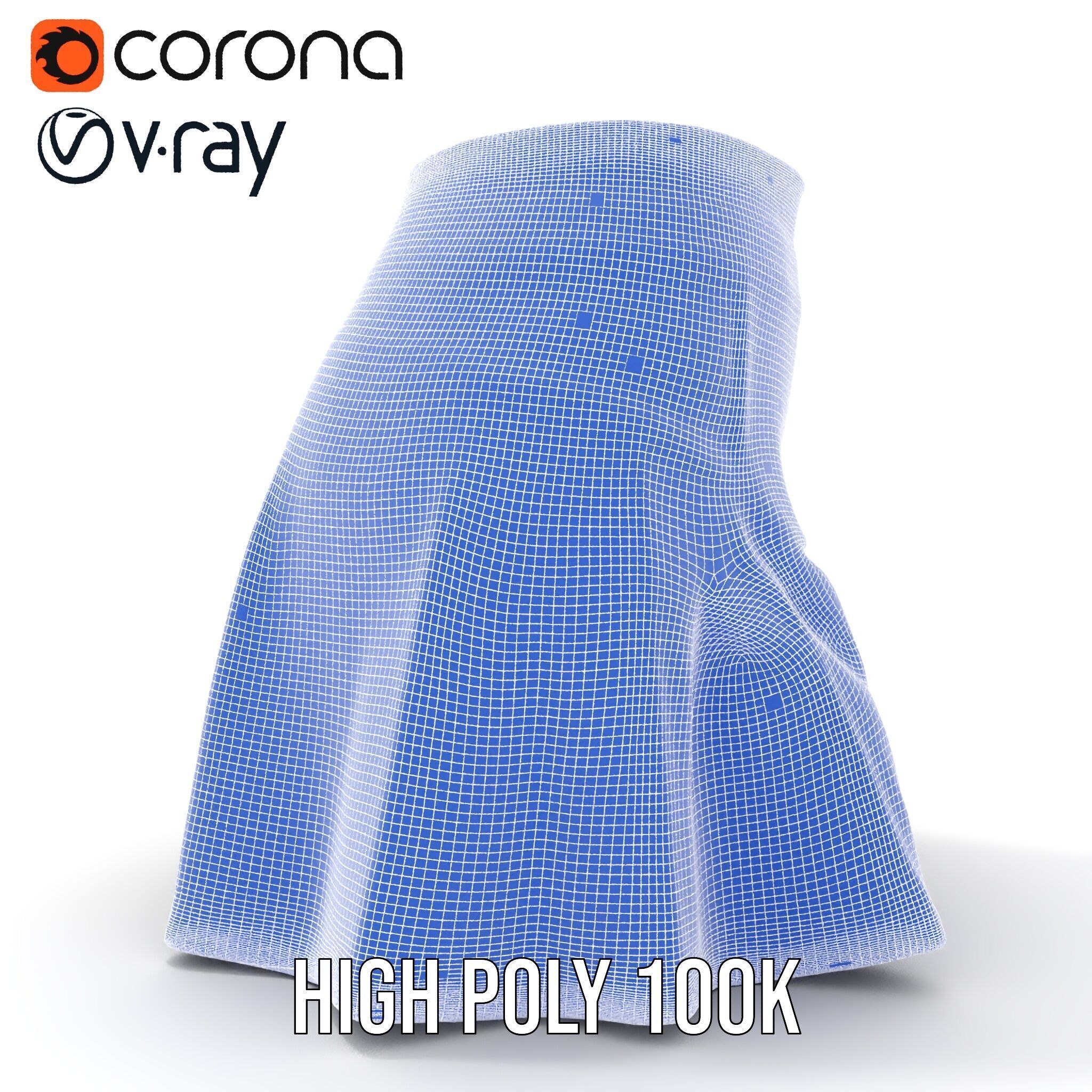 Elegant Skirt model pack for Fashion Visualization Low-poly 3D model_30