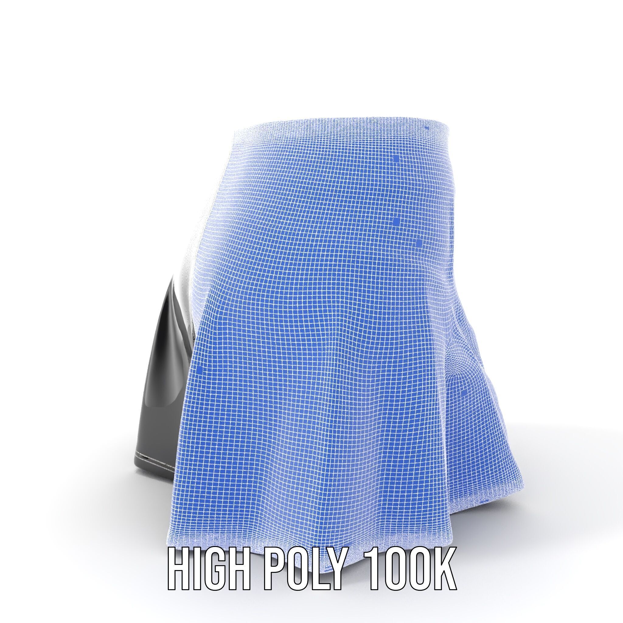 Elegant Skirt model pack for Fashion Visualization Low-poly 3D model_4