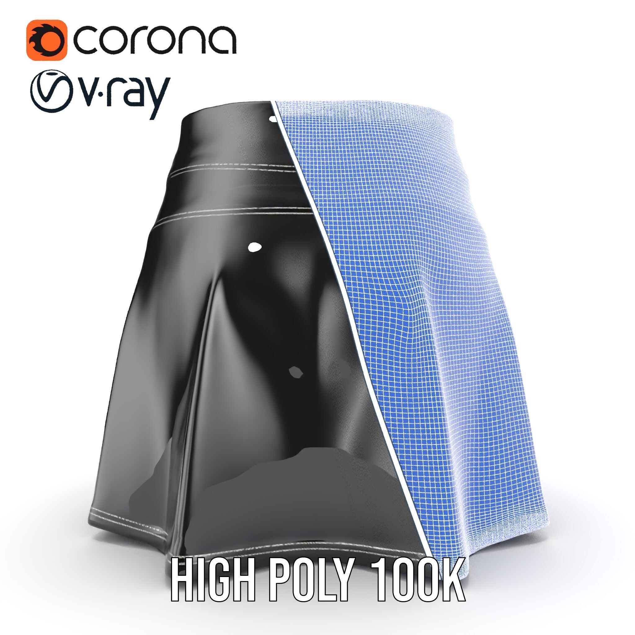 Elegant Skirt model pack for Fashion Visualization Low-poly 3D model_38