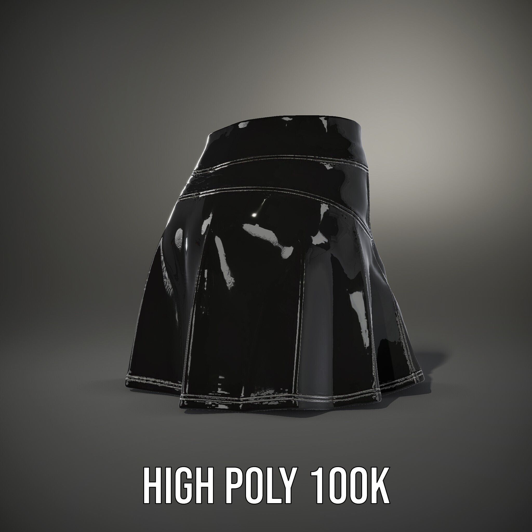 Elegant Skirt model pack for Fashion Visualization Low-poly 3D model_11