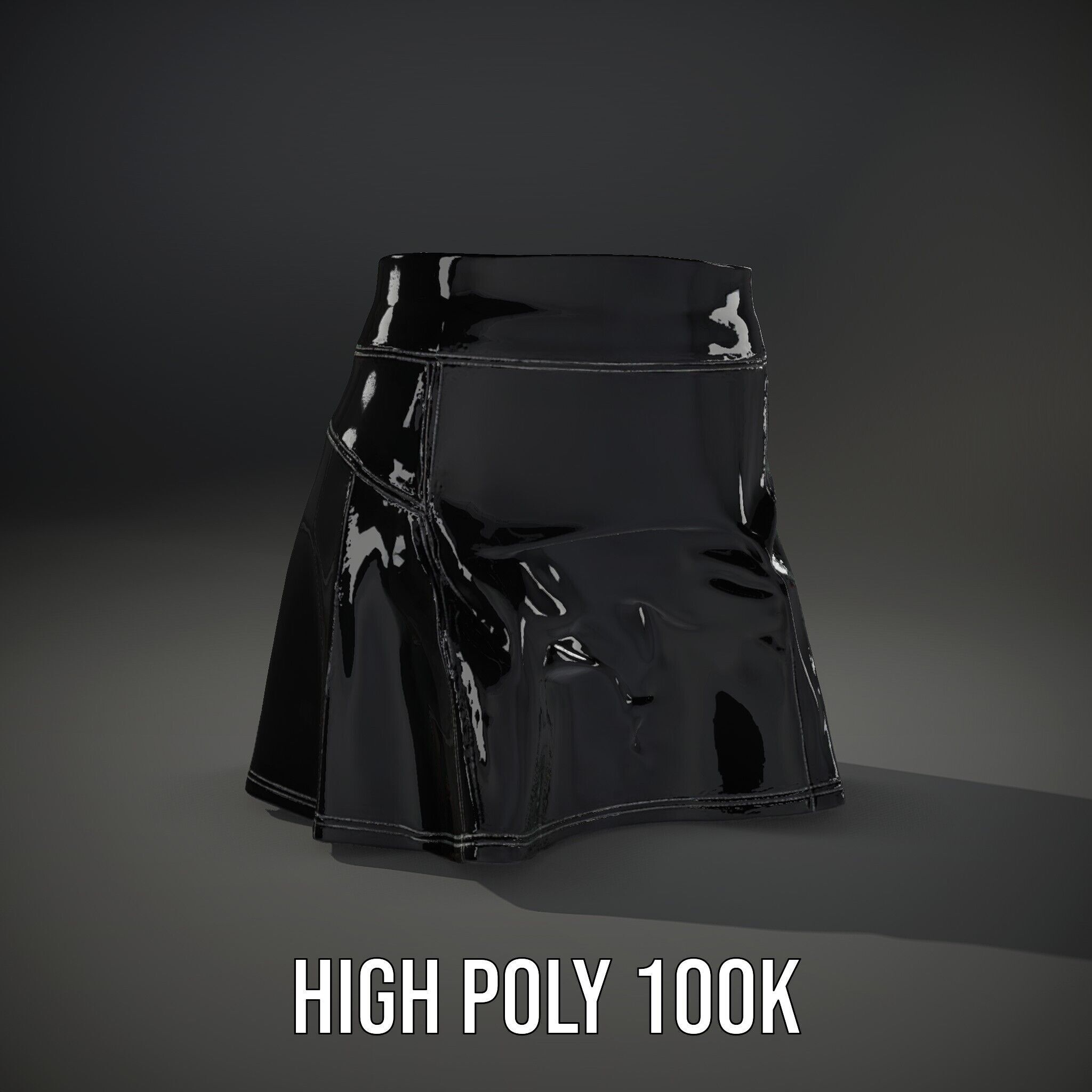 Elegant Skirt model pack for Fashion Visualization Low-poly 3D model_8